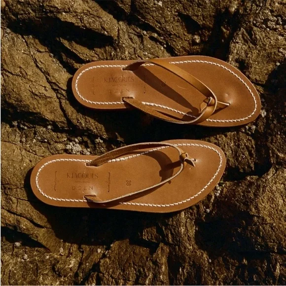 Doen & K.Jacques Tan Leather Baie Sandal, 38 NIB, sold out! - Picture 2 of 8